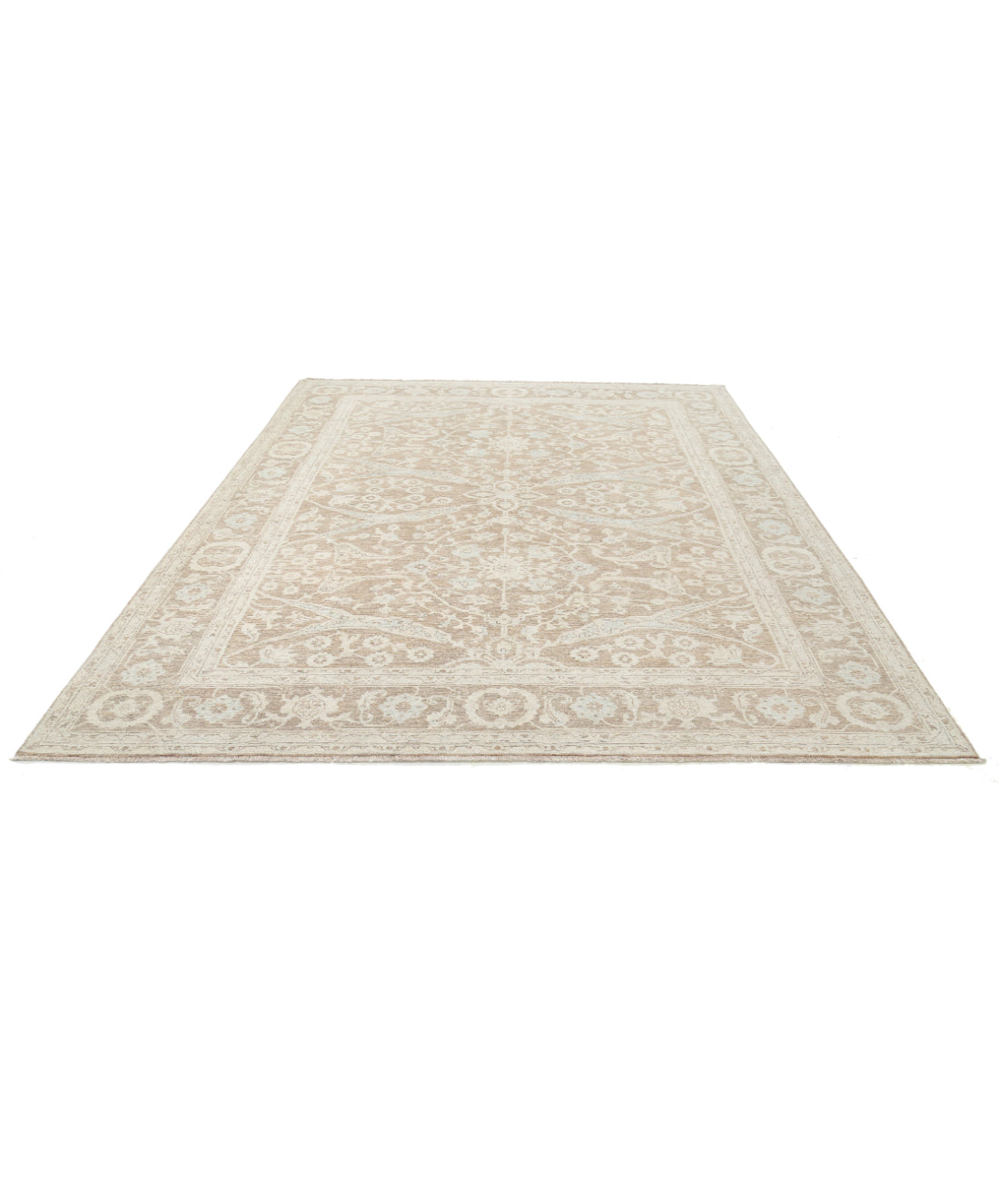 Serenity 8'3'' X 10'4'' Hand-Knotted Wool Rug 8'3'' x 10'4'' (248 X 310) / Brown / Ivory