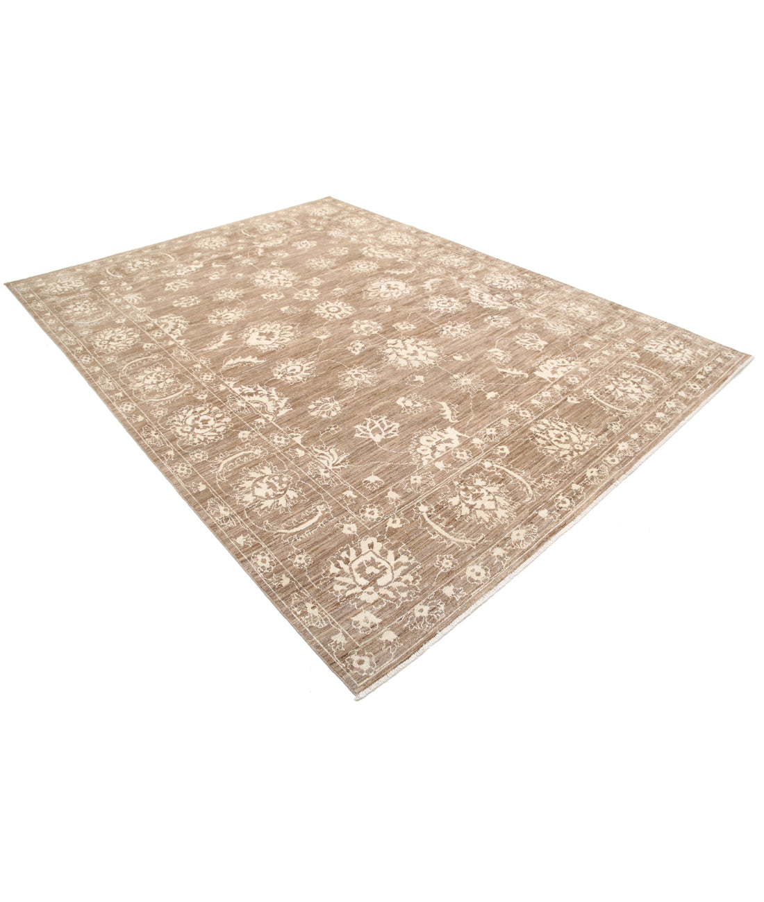 Serenity 7'8'' X 10'2'' Hand-Knotted Wool Rug 7'8'' x 10'2'' (230 X 305) / Taupe / Ivory