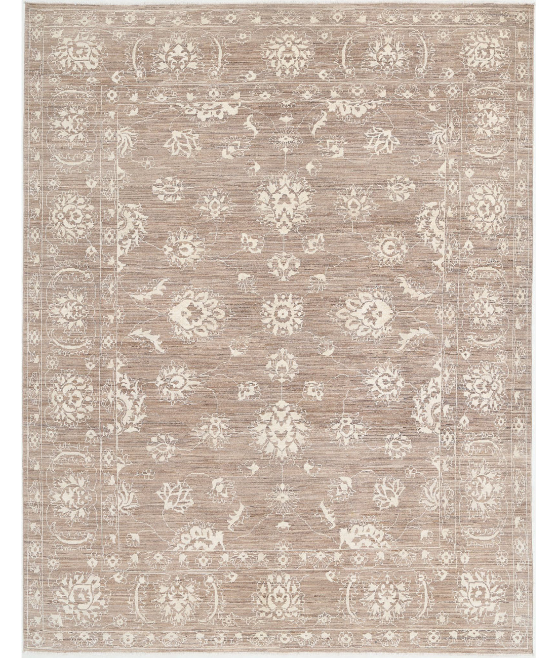 Serenity 7'8'' X 10'2'' Hand-Knotted Wool Rug 7'8'' x 10'2'' (230 X 305) / Taupe / Ivory