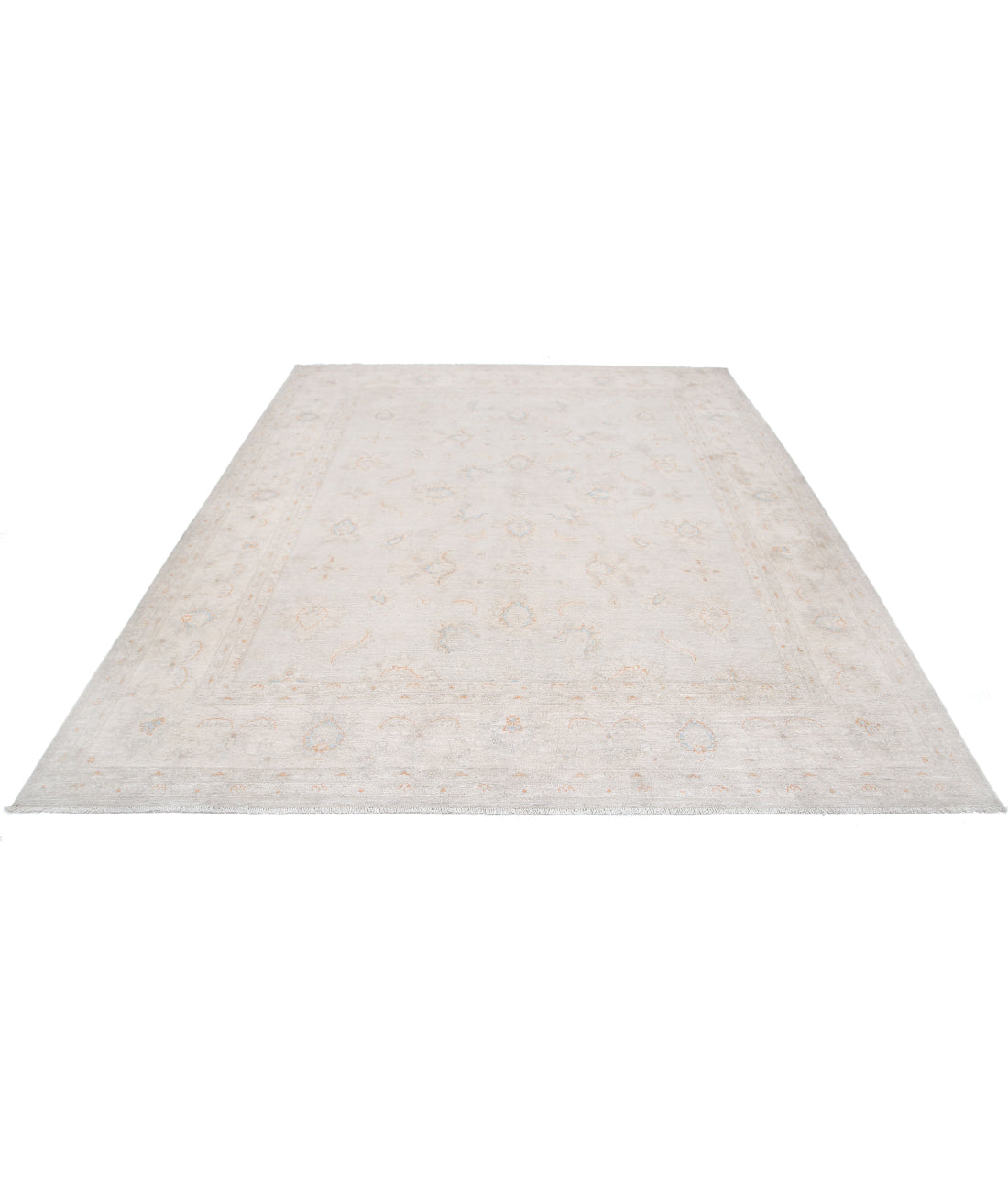 Serenity 8'1'' X 9'7'' Hand-Knotted Wool Rug 8'1'' x 9'7'' (243 X 288) / Grey / Ivory