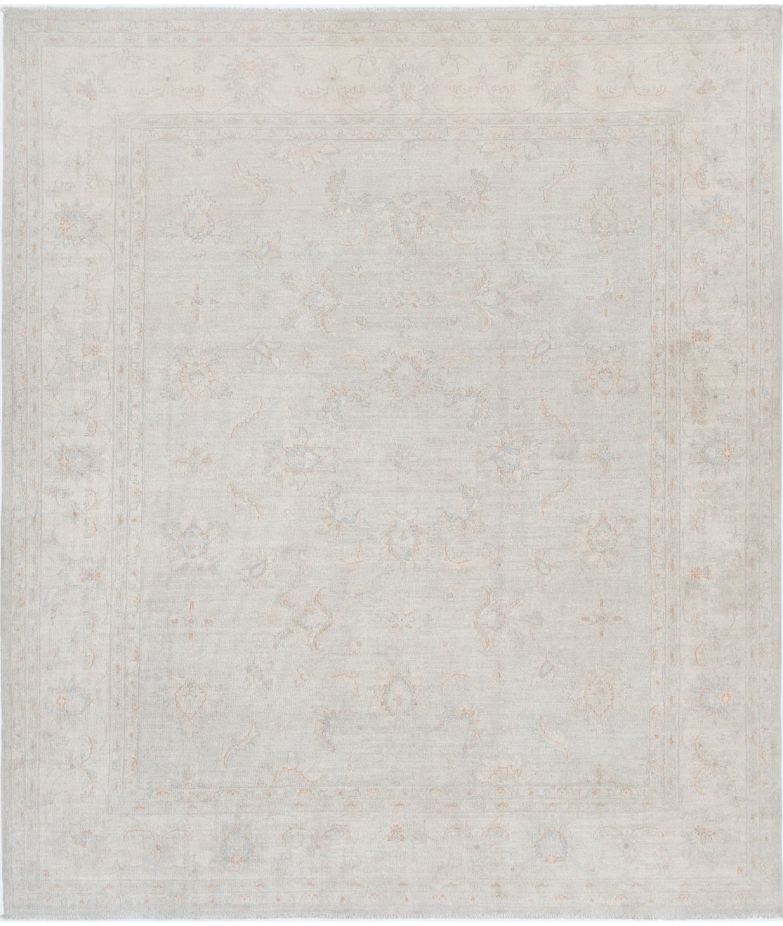 Serenity 8'1'' X 9'7'' Hand-Knotted Wool Rug 8'1'' x 9'7'' (243 X 288) / Grey / Ivory