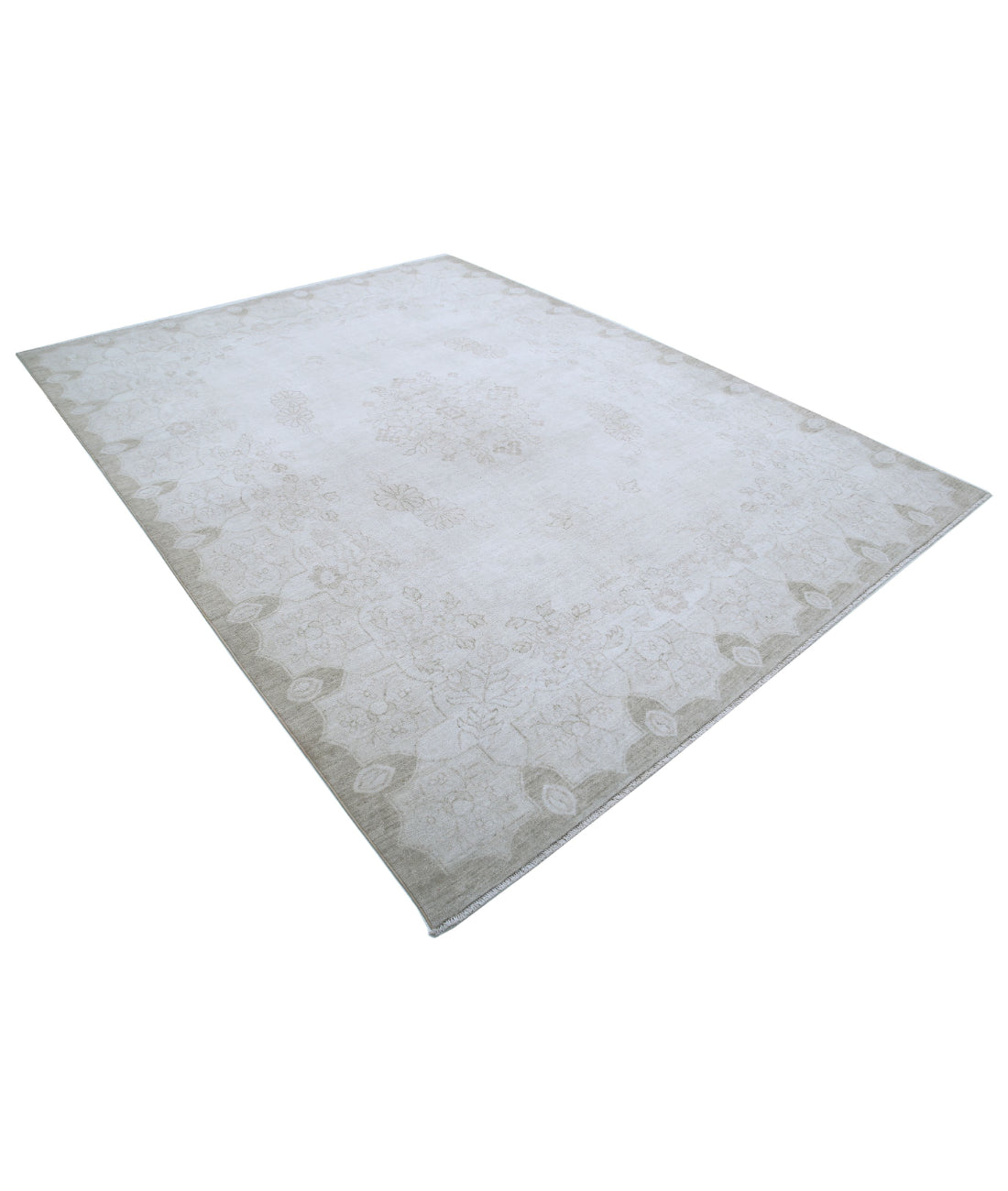 Serenity 7'10'' X 10'1'' Hand-Knotted Wool Rug 7'10'' x 10'1'' (235 X 303) / Ivory / Taupe