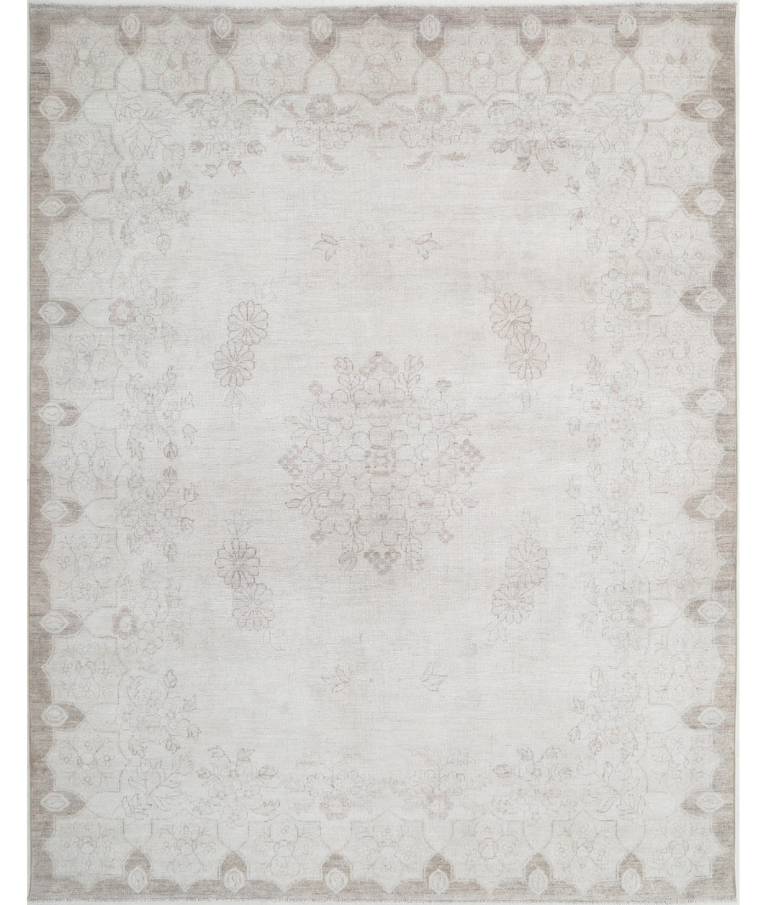 Serenity 7'10'' X 10'1'' Hand-Knotted Wool Rug 7'10'' x 10'1'' (235 X 303) / Ivory / Taupe