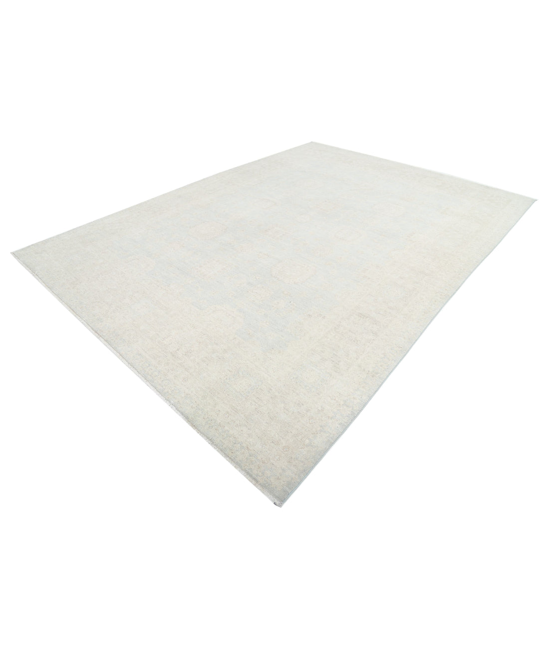 Serenity 9'0'' X 12'2'' Hand-Knotted Wool Rug 9'0'' x 12'2'' (270 X 365) / Blue / Taupe