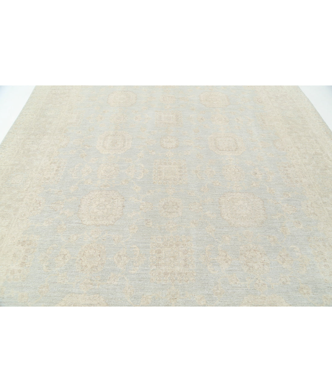 Serenity 9'0'' X 12'2'' Hand-Knotted Wool Rug 9'0'' x 12'2'' (270 X 365) / Blue / Taupe