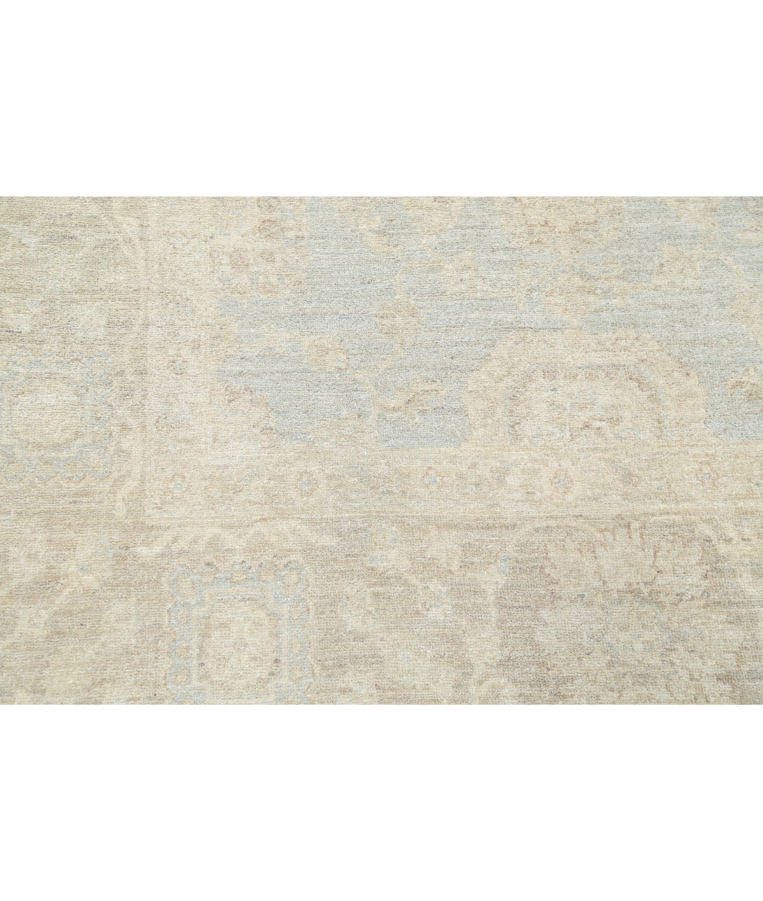 Serenity 9'0'' X 12'2'' Hand-Knotted Wool Rug 9'0'' x 12'2'' (270 X 365) / Blue / Taupe