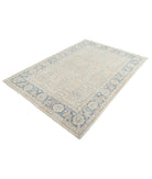 Serenity 5'6'' X 7'9'' Hand-Knotted Wool Rug 5'6'' x 7'9'' (165 X 233) / Ivory / Blue