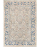 Serenity 5'6'' X 7'9'' Hand-Knotted Wool Rug 5'6'' x 7'9'' (165 X 233) / Ivory / Blue