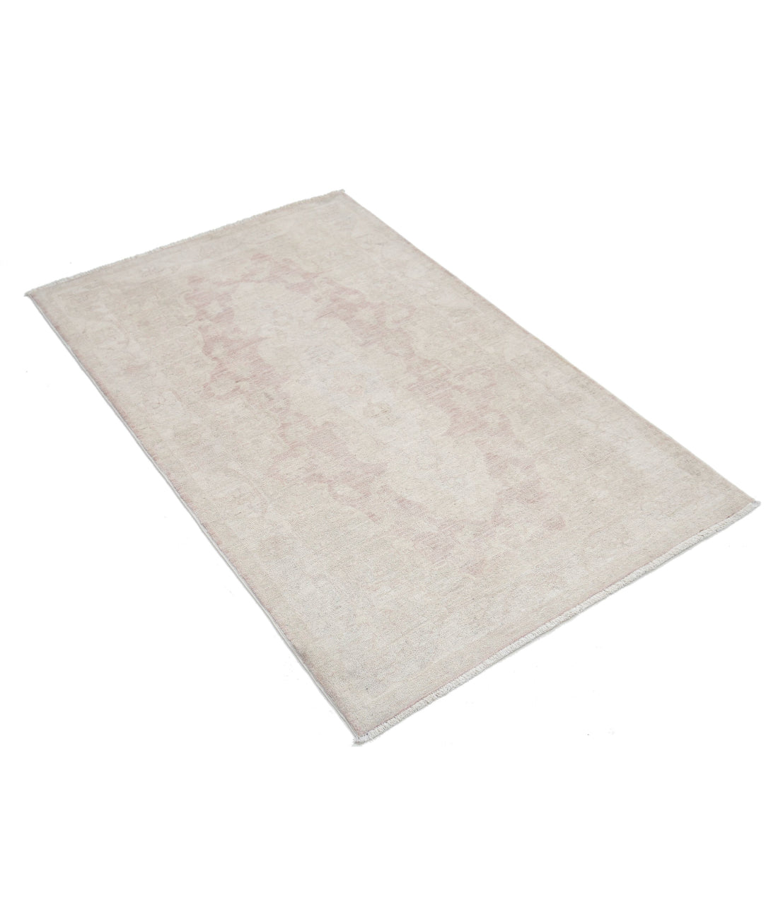 Serenity 2'11'' X 4'8'' Hand-Knotted Wool Rug 2'11'' x 4'8'' (88 X 140) / Pink / Ivory