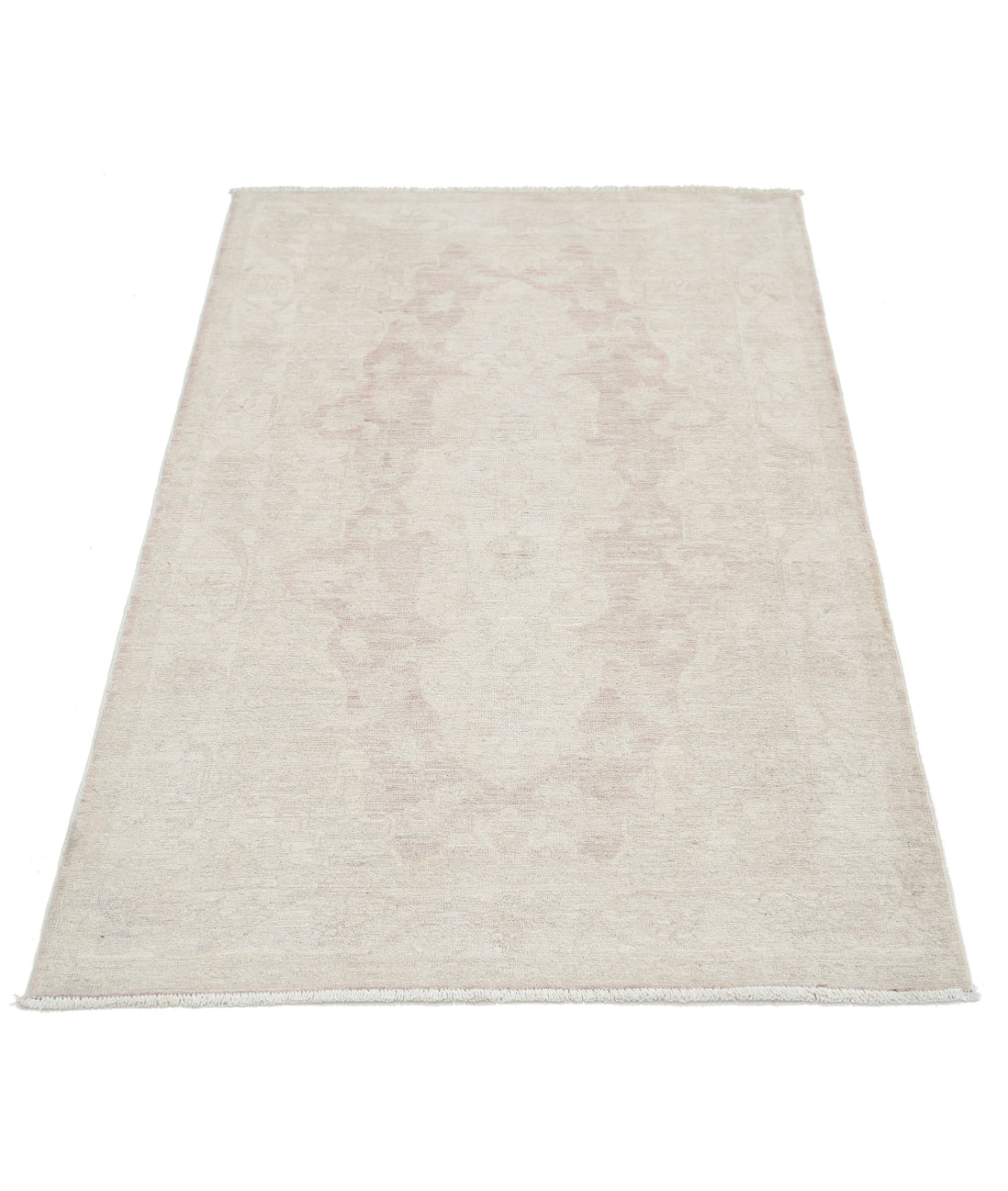 Serenity 2'11'' X 4'8'' Hand-Knotted Wool Rug 2'11'' x 4'8'' (88 X 140) / Pink / Ivory