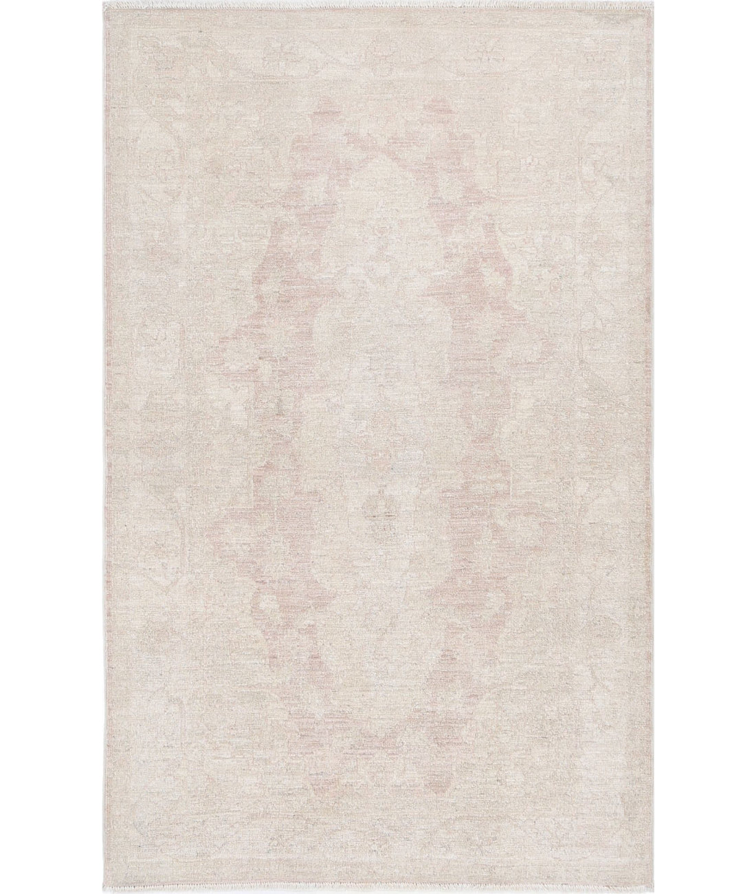 Serenity 2'11'' X 4'8'' Hand-Knotted Wool Rug 2'11'' x 4'8'' (88 X 140) / Pink / Ivory