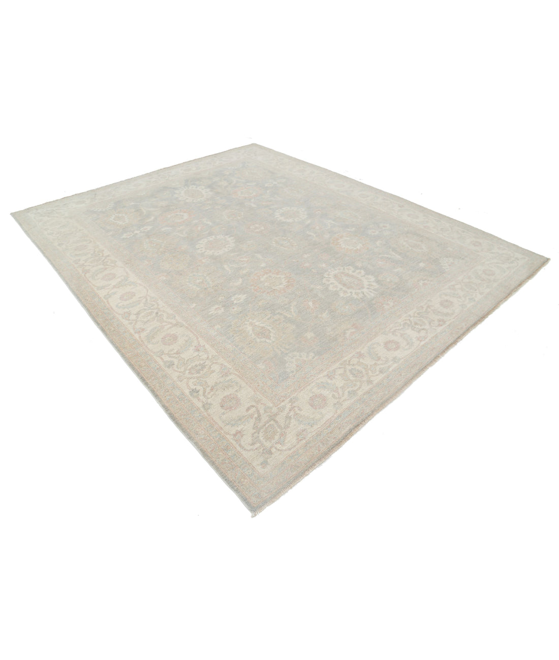 Serenity 8'0'' X 9'7'' Hand-Knotted Wool Rug 8'0'' x 9'7'' (240 X 288) / Grey / Ivory