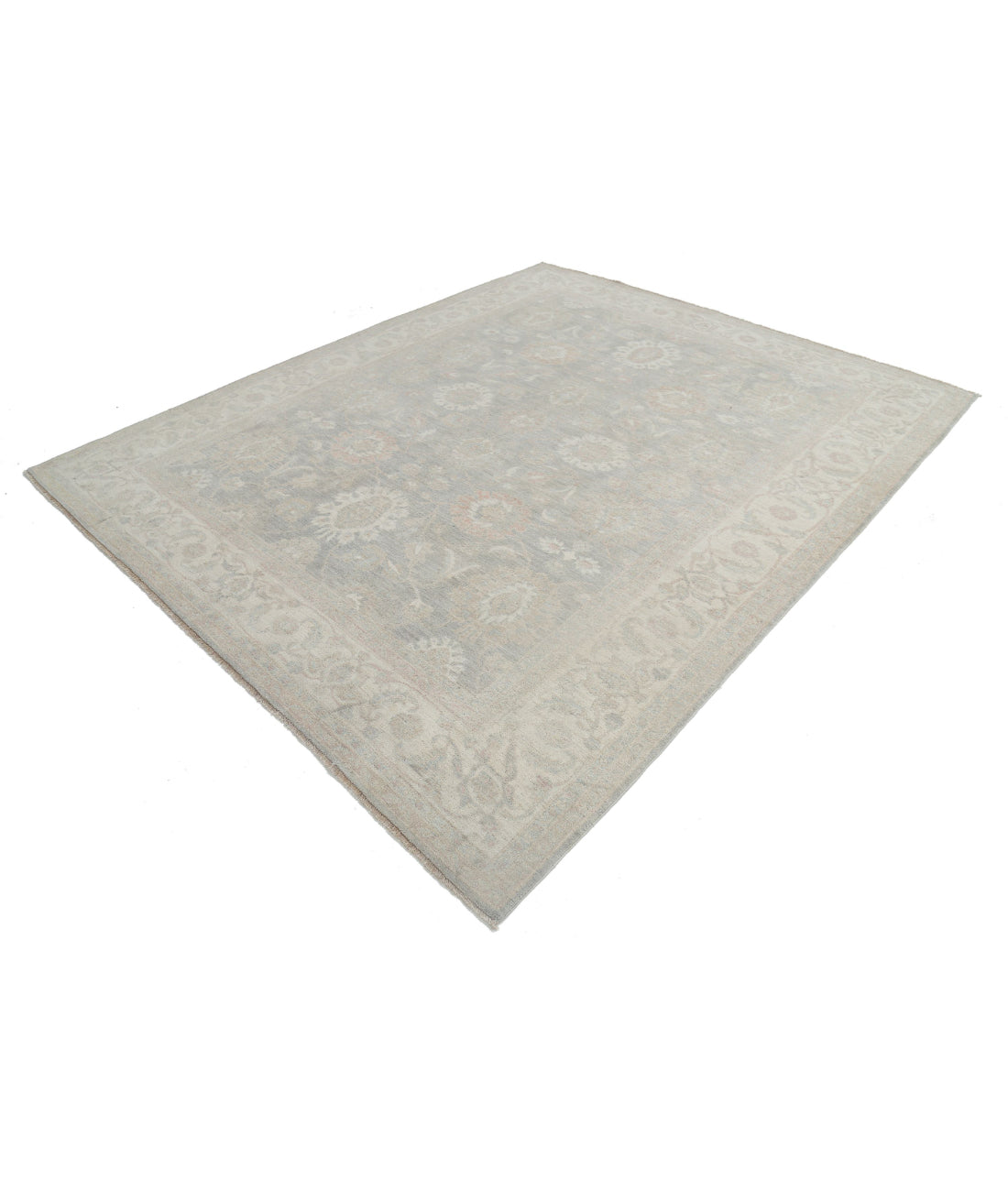 Serenity 8'0'' X 9'7'' Hand-Knotted Wool Rug 8'0'' x 9'7'' (240 X 288) / Grey / Ivory