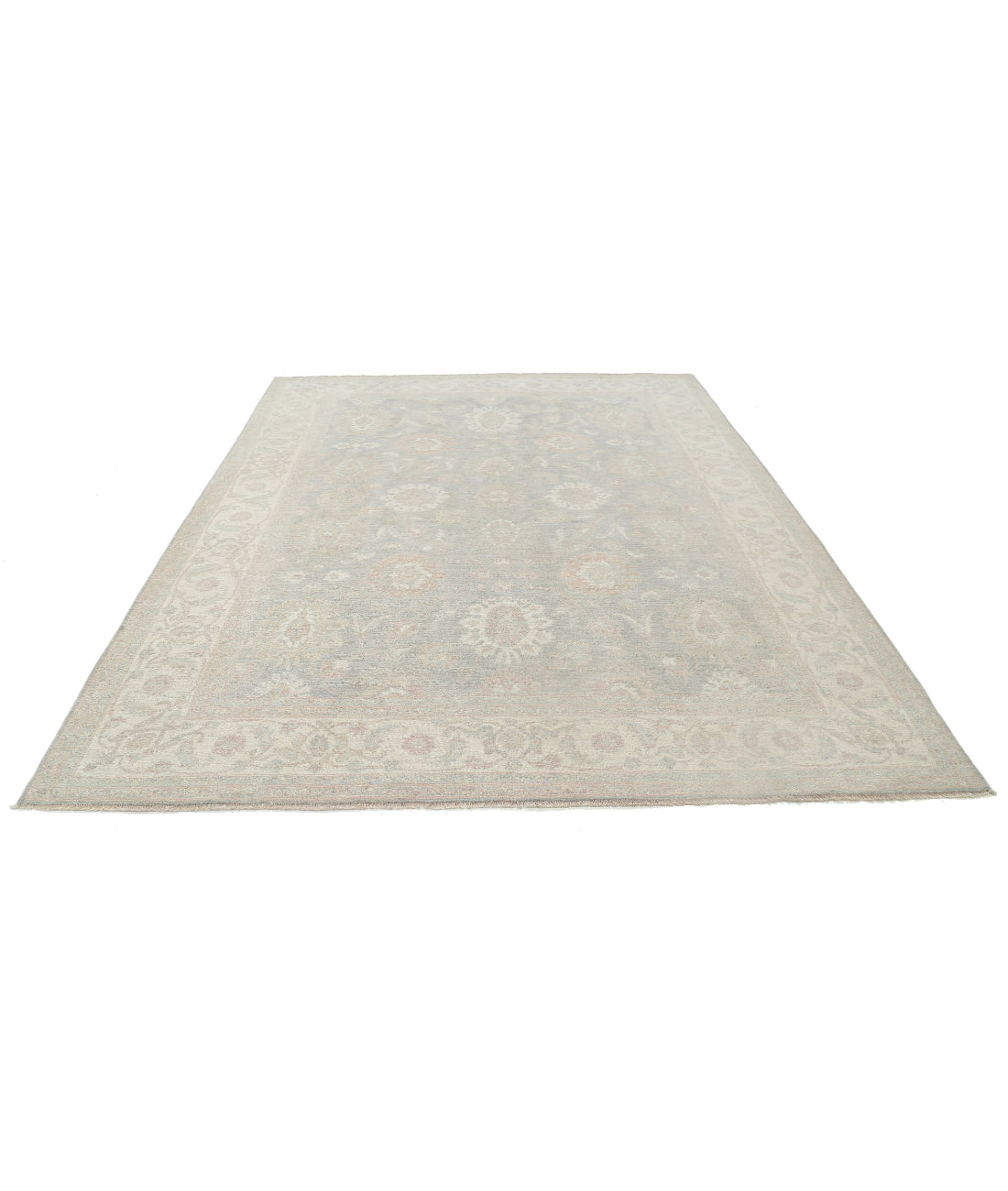 Serenity 8'0'' X 9'7'' Hand-Knotted Wool Rug 8'0'' x 9'7'' (240 X 288) / Grey / Ivory