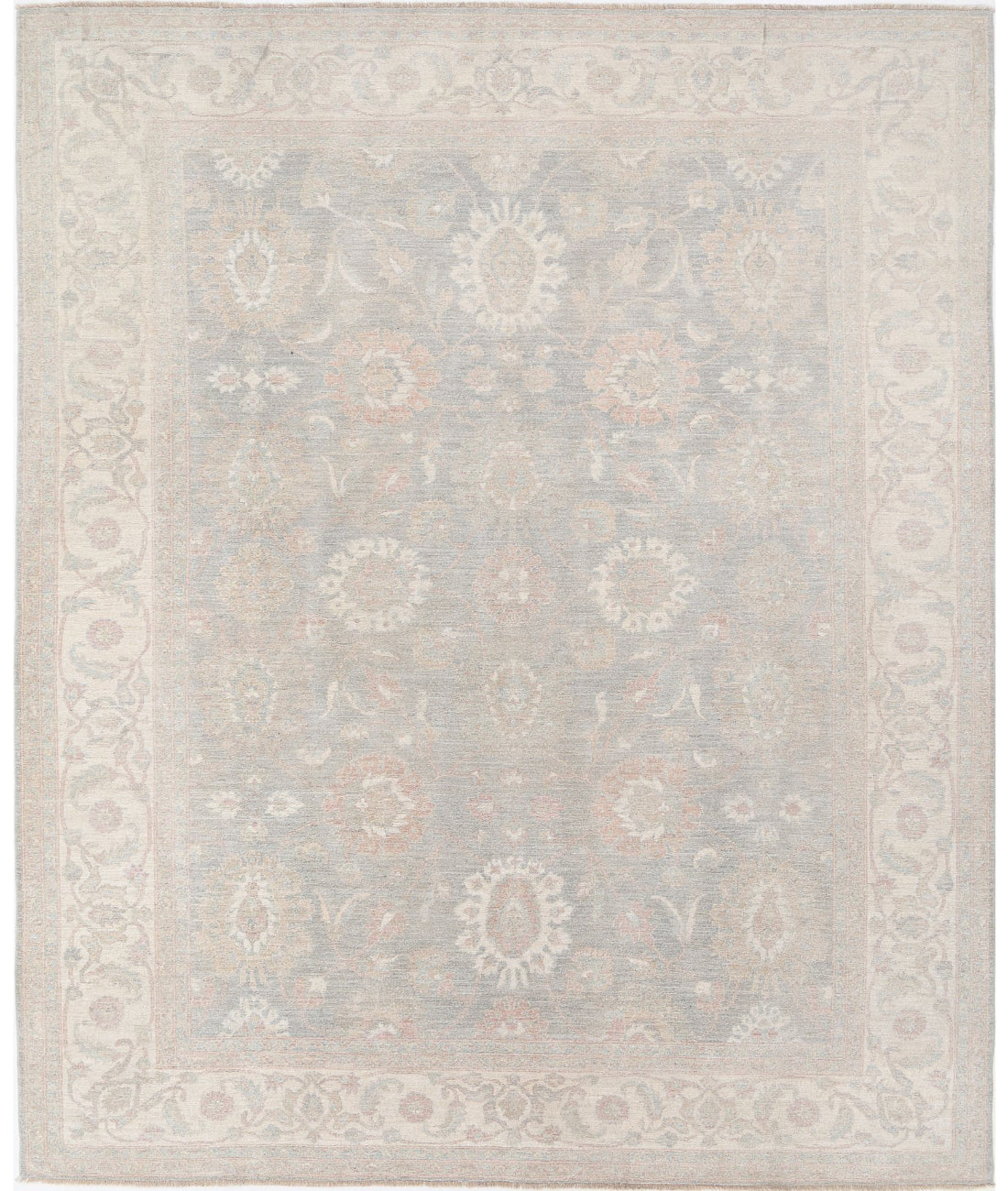 Serenity 8'0'' X 9'7'' Hand-Knotted Wool Rug 8'0'' x 9'7'' (240 X 288) / Grey / Ivory