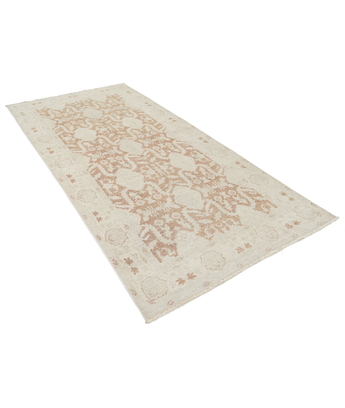 Serenity 4'8'' X 9'8'' Hand-Knotted Wool Rug 4'8'' x 9'8'' (140 X 290) / Tan / Ivory