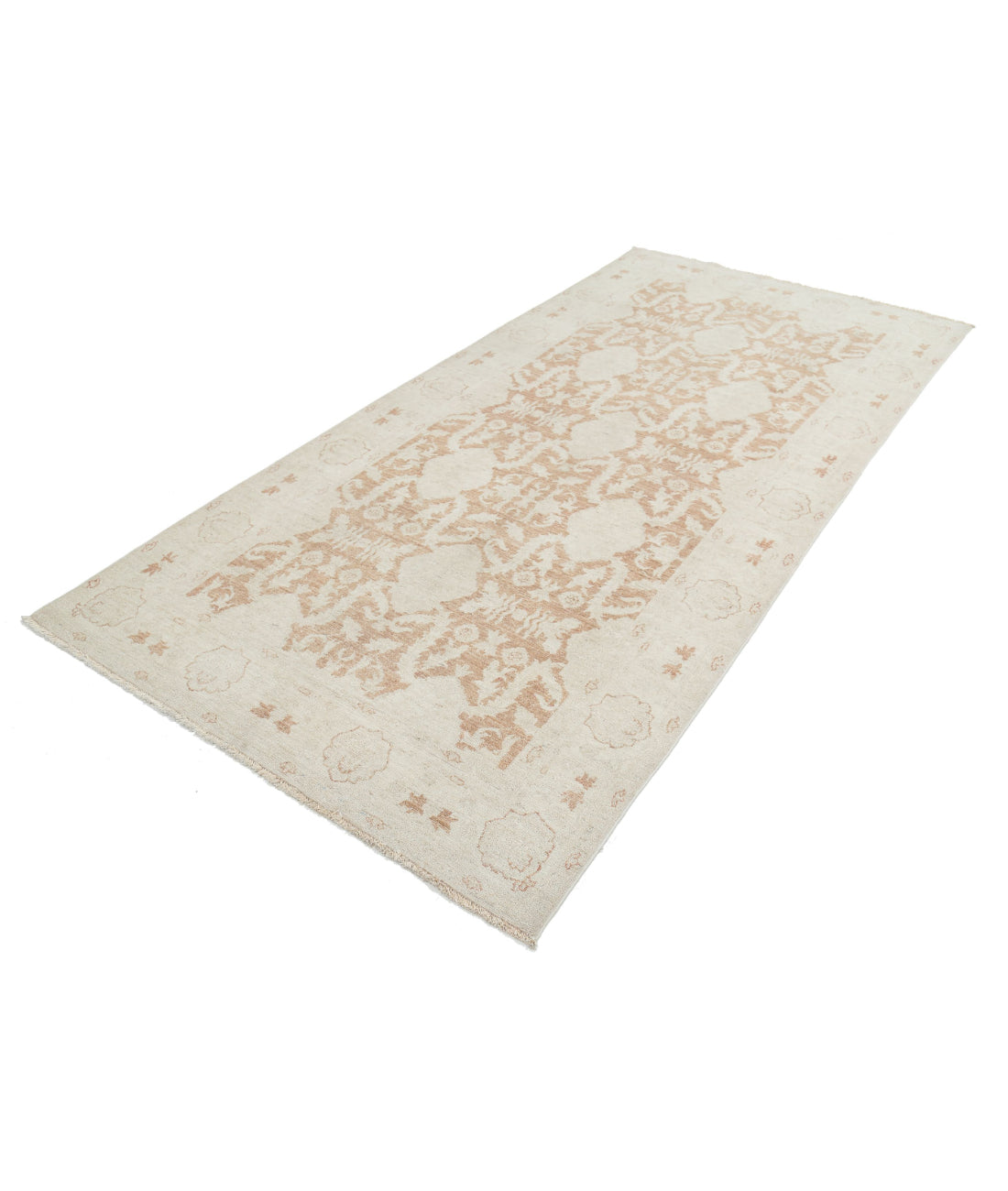 Serenity 4'8'' X 9'8'' Hand-Knotted Wool Rug 4'8'' x 9'8'' (140 X 290) / Tan / Ivory