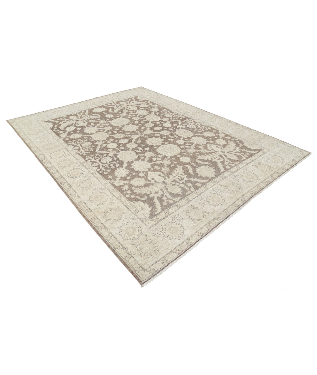 Serenity 7'11'' X 10'1'' Hand-Knotted Wool Rug 7'11'' x 10'1'' (238 X 303) / Brown / Ivory