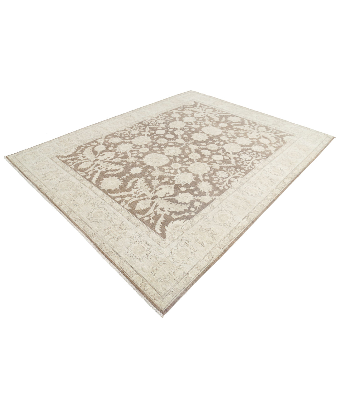 Serenity 7'11'' X 10'1'' Hand-Knotted Wool Rug 7'11'' x 10'1'' (238 X 303) / Brown / Ivory