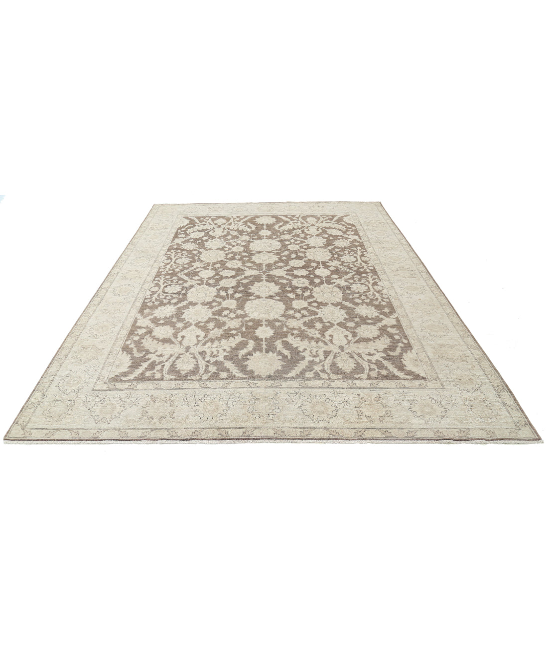 Serenity 7'11'' X 10'1'' Hand-Knotted Wool Rug 7'11'' x 10'1'' (238 X 303) / Brown / Ivory