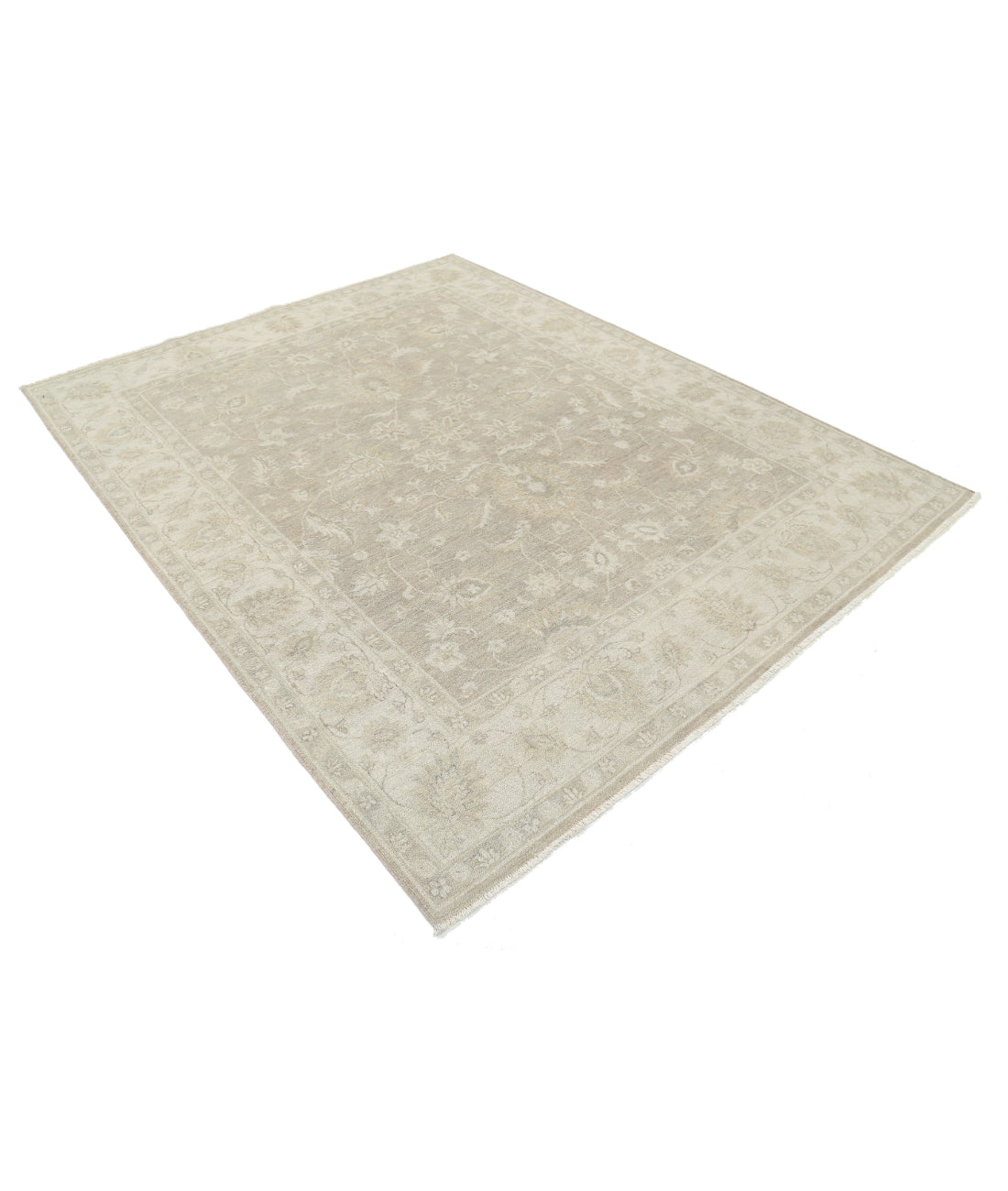 Serenity 6'4'' X 8'0'' Hand-Knotted Wool Rug 6'4'' x 8'0'' (190 X 240) / Taupe / Ivory