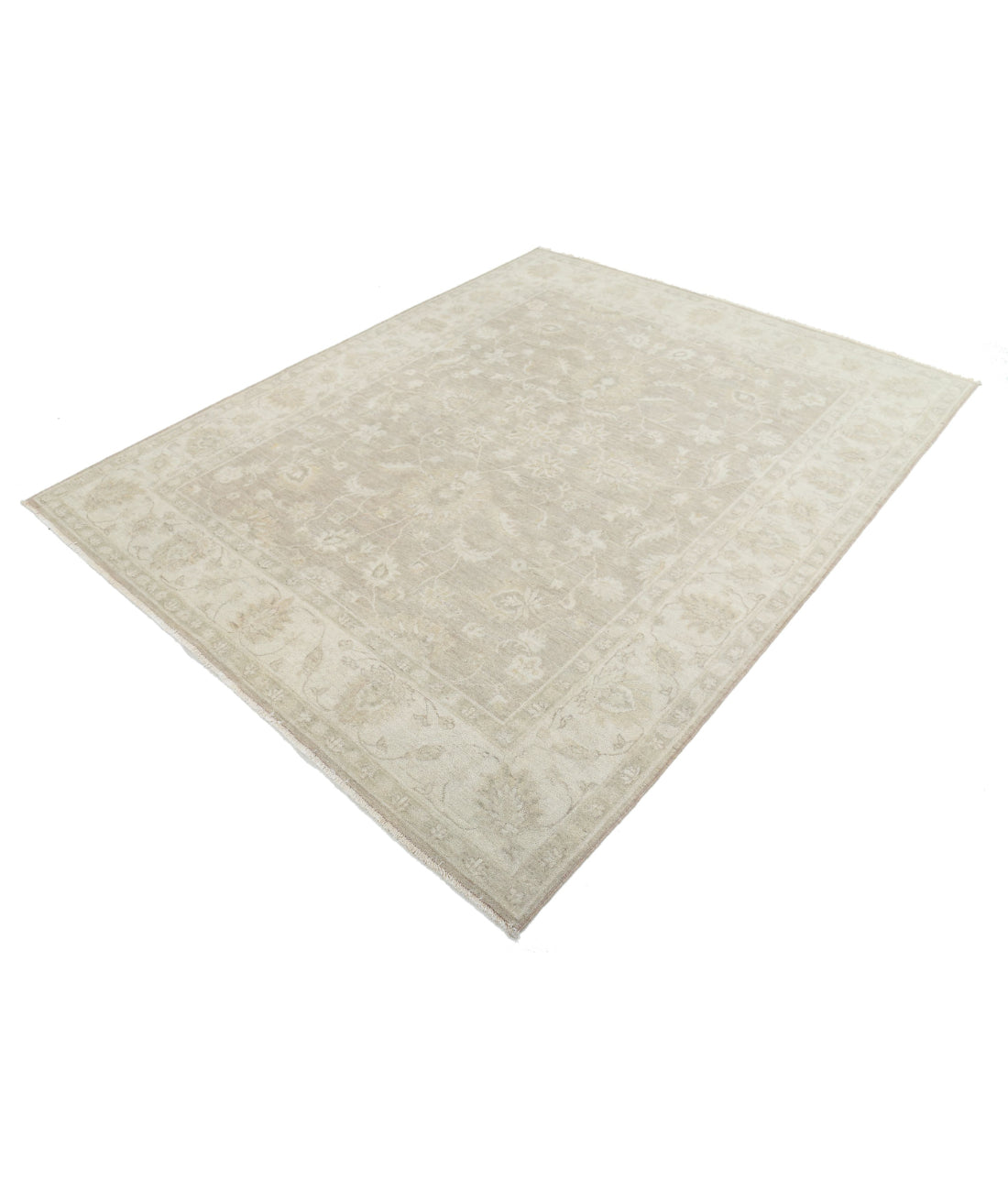 Serenity 6'4'' X 8'0'' Hand-Knotted Wool Rug 6'4'' x 8'0'' (190 X 240) / Taupe / Ivory