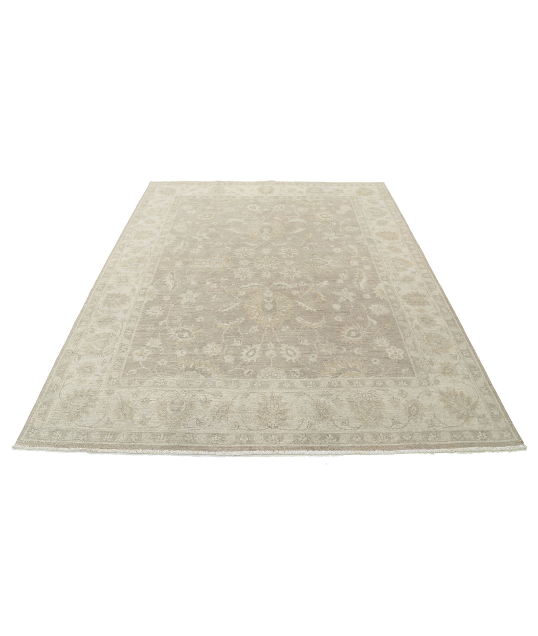 Serenity 6'4'' X 8'0'' Hand-Knotted Wool Rug 6'4'' x 8'0'' (190 X 240) / Taupe / Ivory