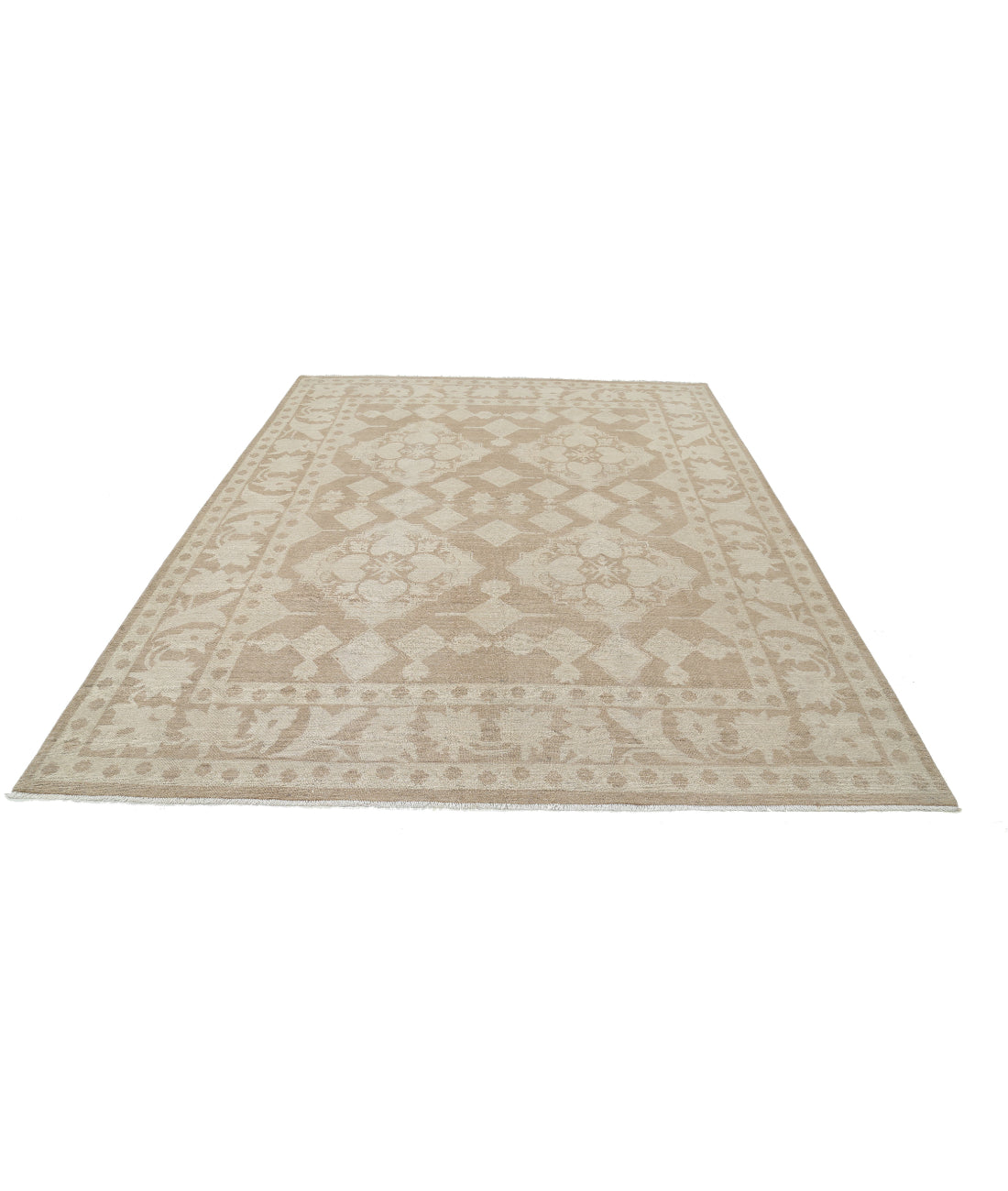 Serenity 7'10'' X 9'9'' Hand-Knotted Wool Rug 7'10'' x 9'9'' (235 X 293) / Taupe / Ivory