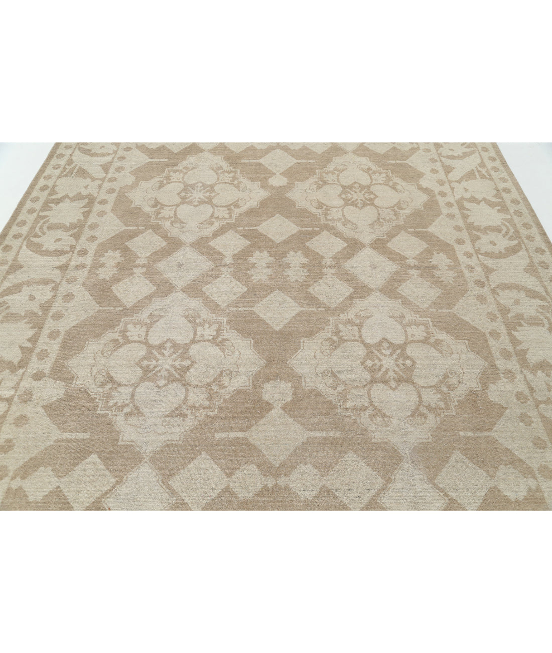 Serenity 7'10'' X 9'9'' Hand-Knotted Wool Rug 7'10'' x 9'9'' (235 X 293) / Taupe / Ivory