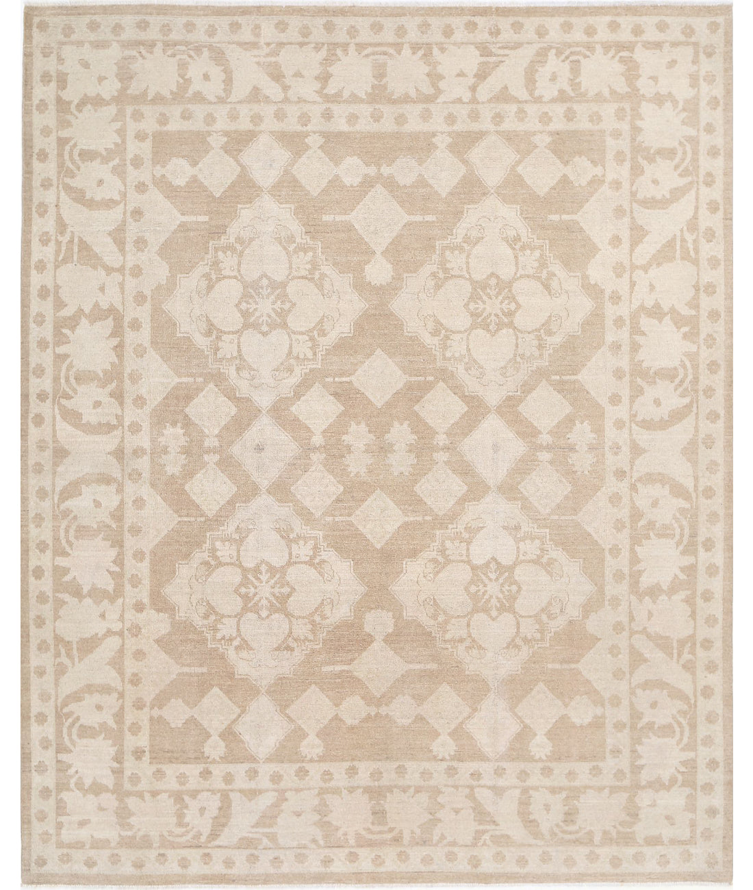 Serenity 7'10'' X 9'9'' Hand-Knotted Wool Rug 7'10'' x 9'9'' (235 X 293) / Taupe / Ivory