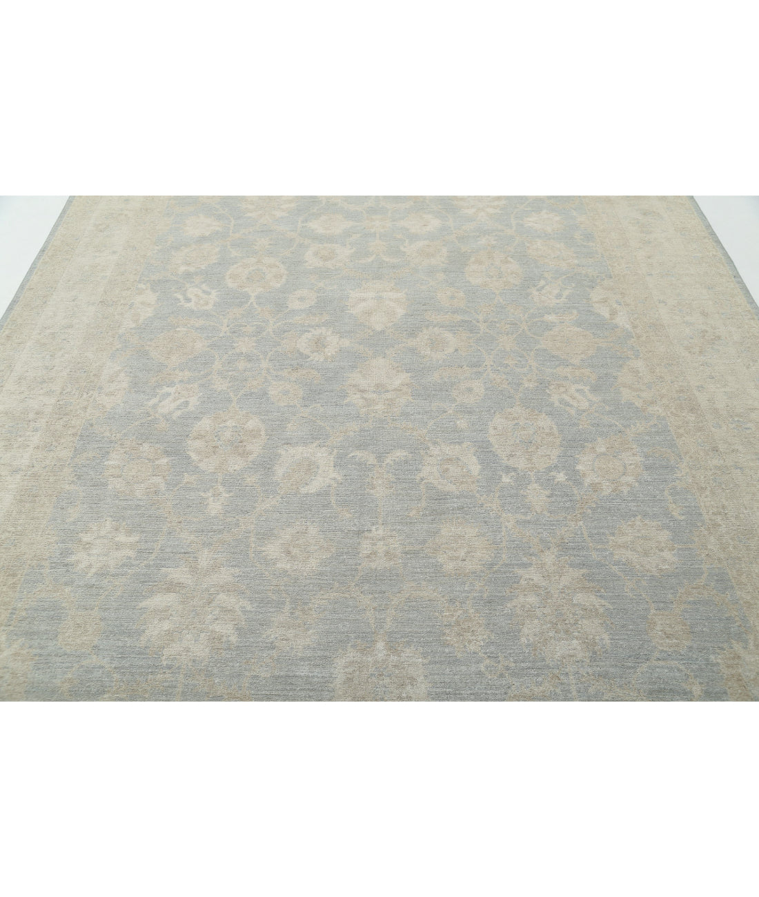 Serenity 7'10'' X 11'3'' Hand-Knotted Wool Rug 7'10'' x 11'3'' (235 X 338) / Blue / Ivory