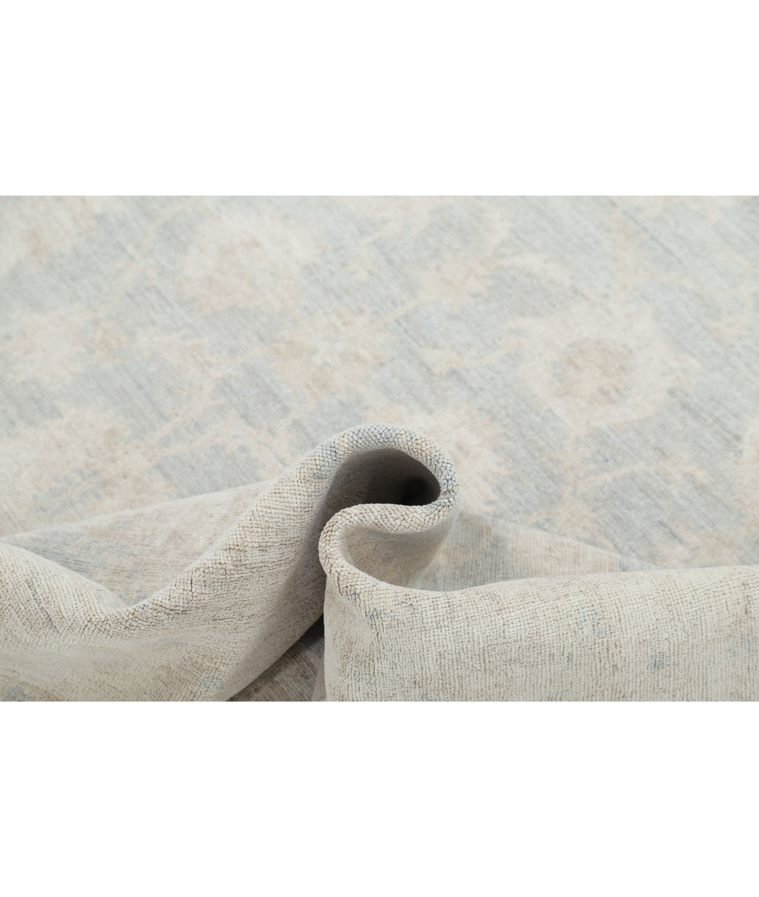 Serenity 7'10'' X 11'3'' Hand-Knotted Wool Rug 7'10'' x 11'3'' (235 X 338) / Blue / Ivory