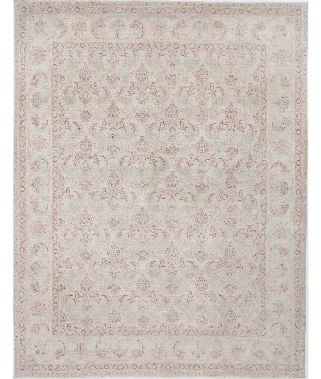 Serenity 8'10'' X 11'5'' Hand-Knotted Wool Rug 8'10'' x 11'5'' (265 X 343) / Ivory / Red