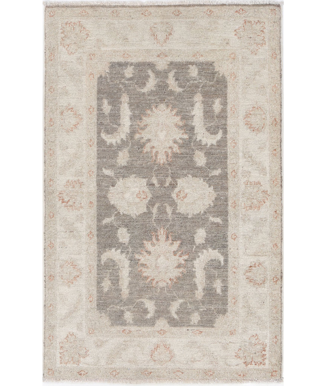 Serenity 2'7'' X 3'11'' Hand-Knotted Wool Rug 2'7'' x 3'11'' (78 X 118) / Brown / Ivory