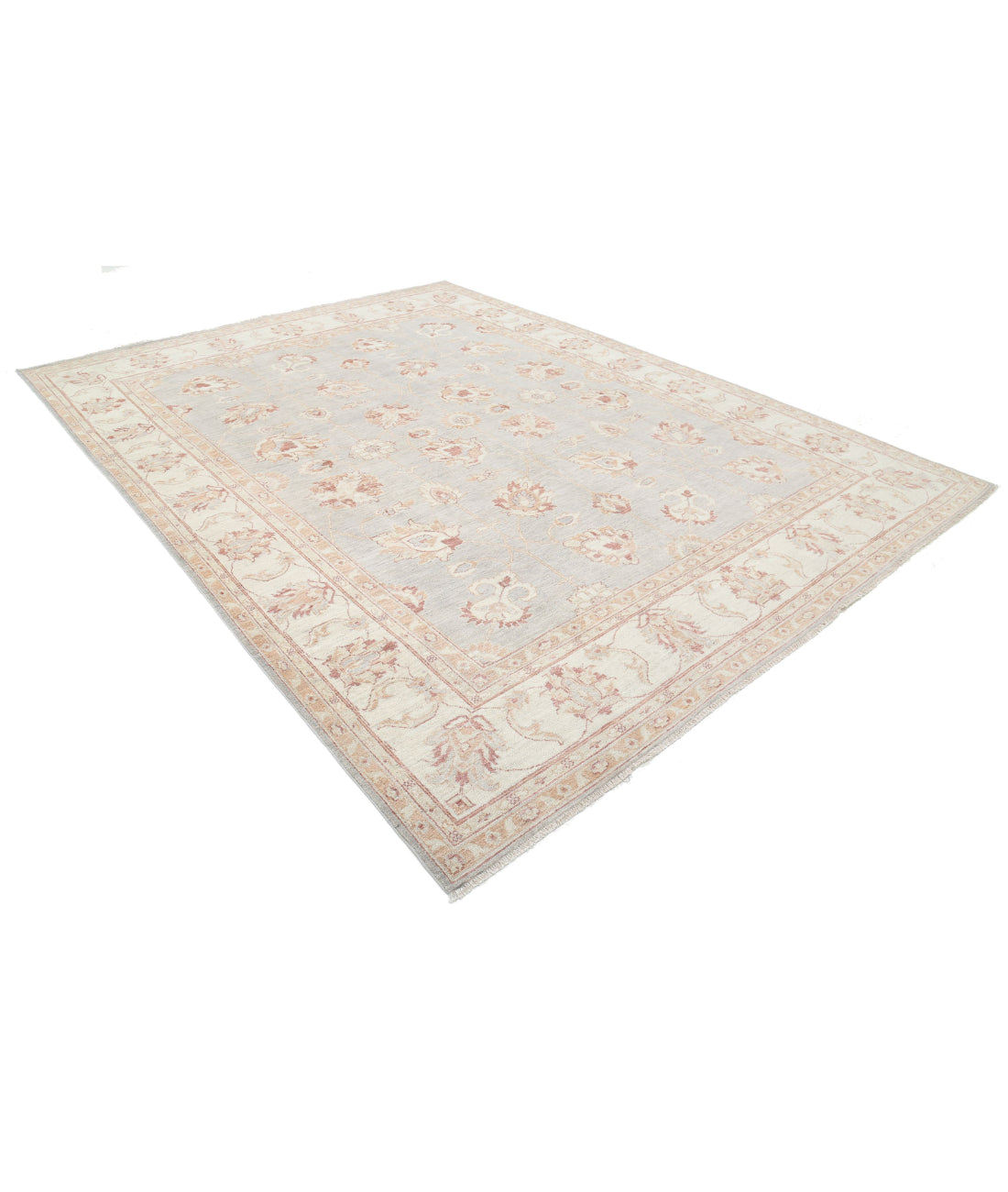 Serenity 8'9'' X 11'6'' Hand-Knotted Wool Rug 8'9'' x 11'6'' (263 X 345) / Grey / Ivory