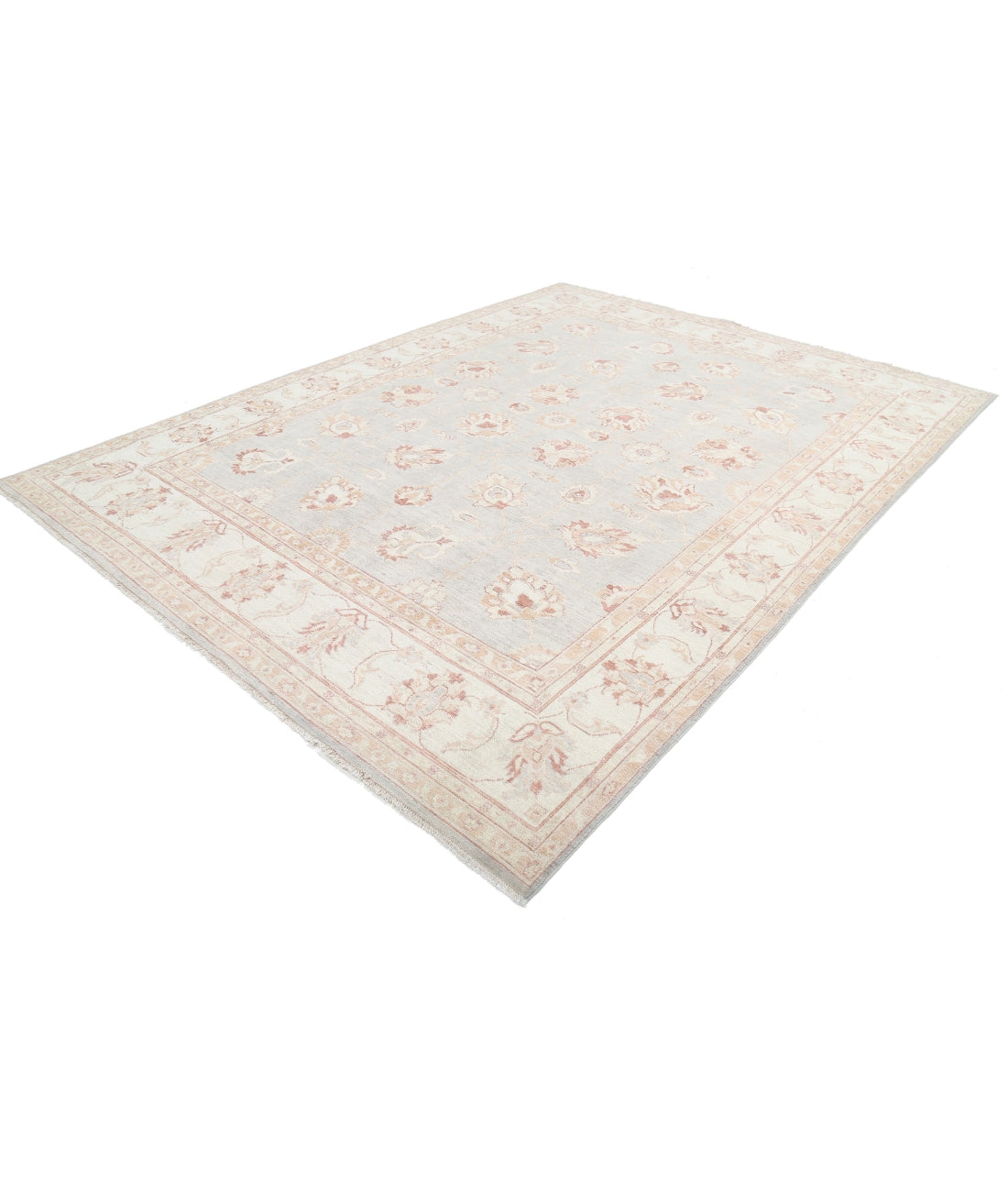 Serenity 8'9'' X 11'6'' Hand-Knotted Wool Rug 8'9'' x 11'6'' (263 X 345) / Grey / Ivory