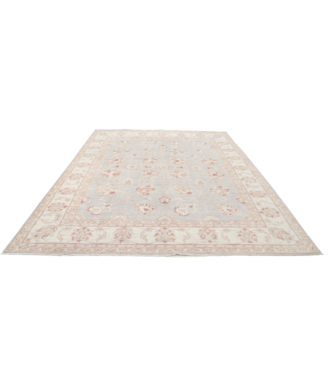 Serenity 8'9'' X 11'6'' Hand-Knotted Wool Rug 8'9'' x 11'6'' (263 X 345) / Grey / Ivory