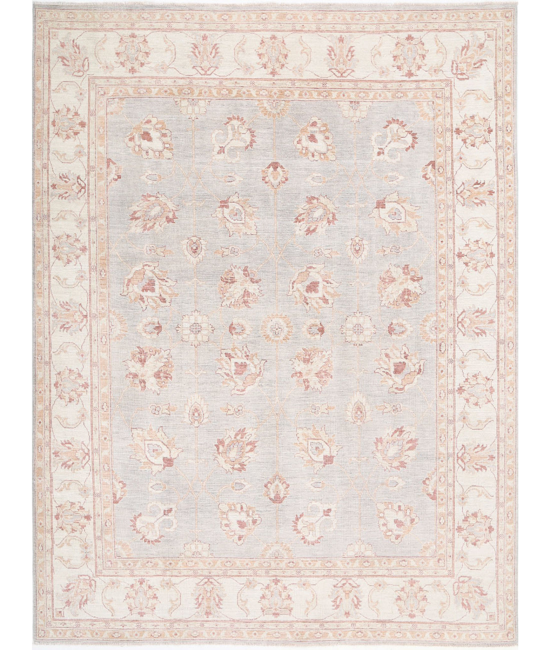 Serenity 8'9'' X 11'6'' Hand-Knotted Wool Rug 8'9'' x 11'6'' (263 X 345) / Grey / Ivory