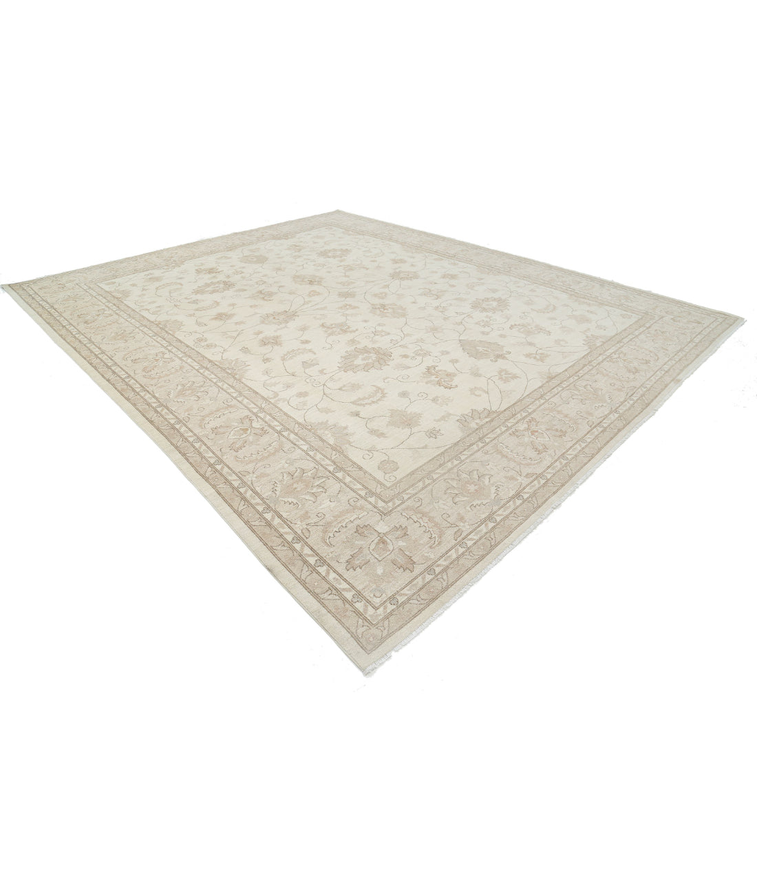 Serenity 11'8'' X 14'6'' Hand-Knotted Wool Rug 11'8'' x 14'6'' (350 X 435) / Ivory / Taupe