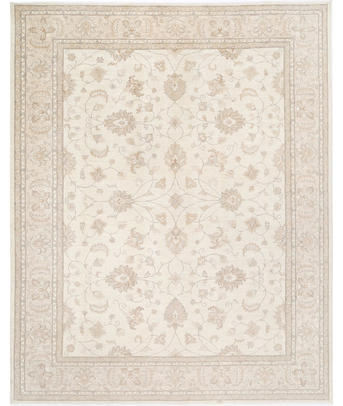 Serenity 11'8'' X 14'6'' Hand-Knotted Wool Rug 11'8'' x 14'6'' (350 X 435) / Ivory / Taupe