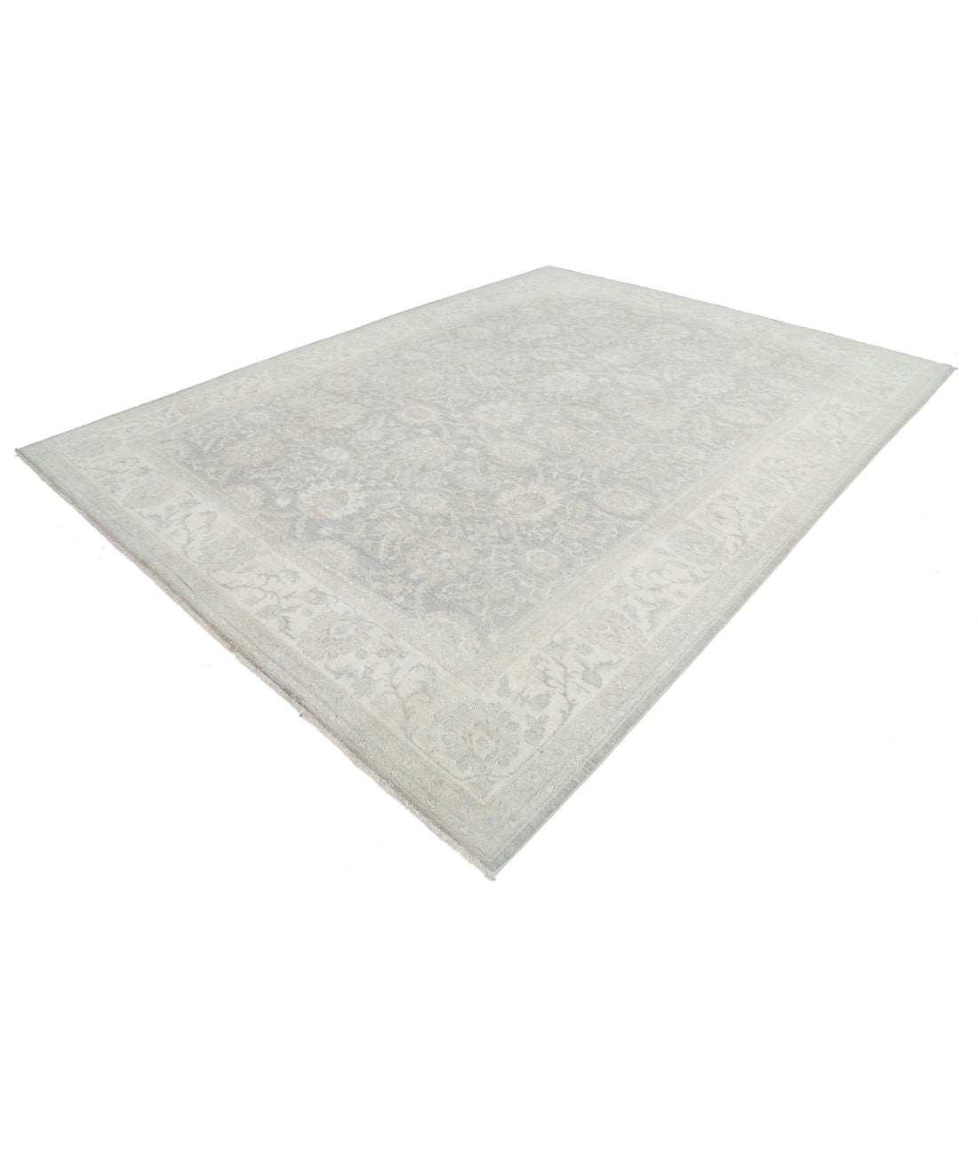 Serenity 9'7'' X 12'10'' Hand-Knotted Wool Rug 9'7'' x 12'10'' (288 X 385) / Grey / Ivory