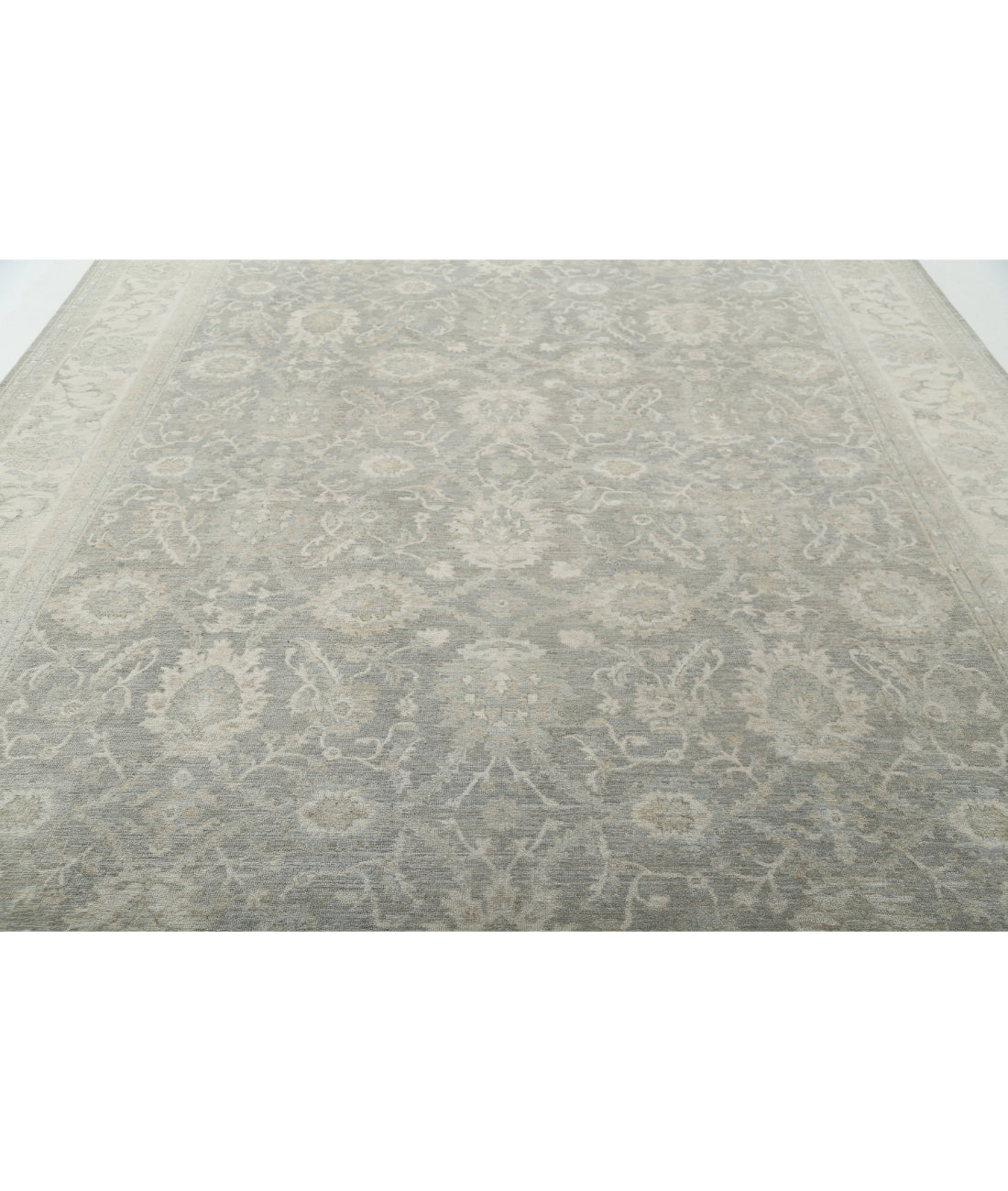 Serenity 9'7'' X 12'10'' Hand-Knotted Wool Rug 9'7'' x 12'10'' (288 X 385) / Grey / Ivory