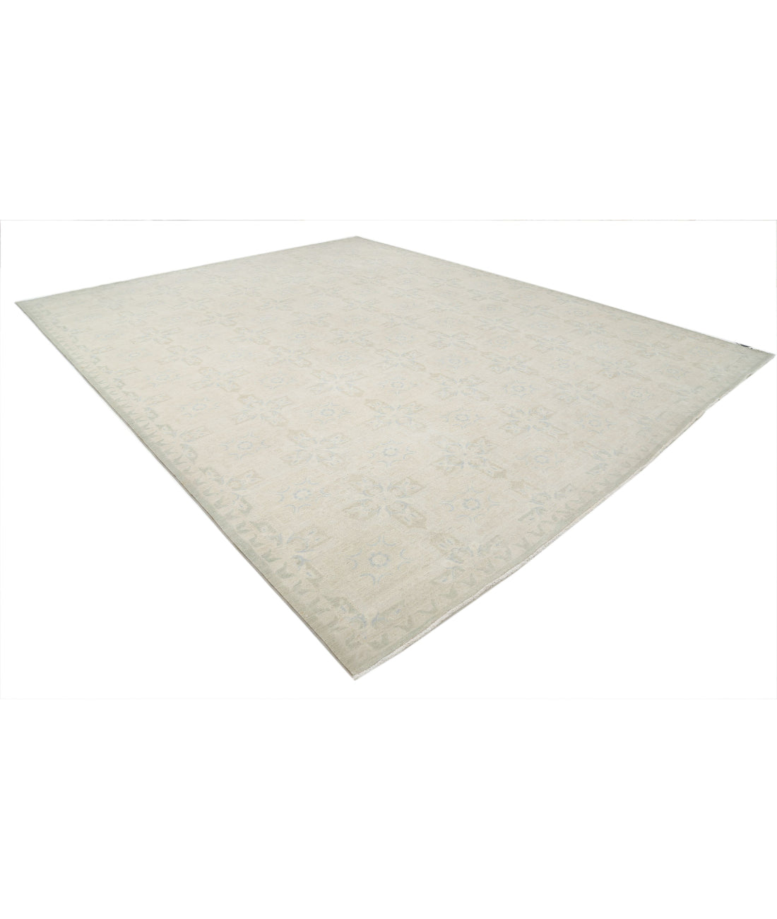 Serenity 12'2'' X 14'10'' Hand-Knotted Wool Rug 12'2'' x 14'10'' (365 X 445) / Ivory / Green