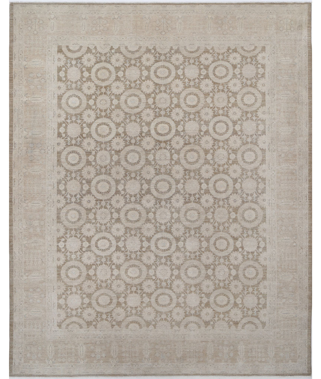 Serenity 7'8'' X 9'10'' Hand-Knotted Wool Rug 7'8'' x 9'10'' (230 X 295) / Taupe / Ivory