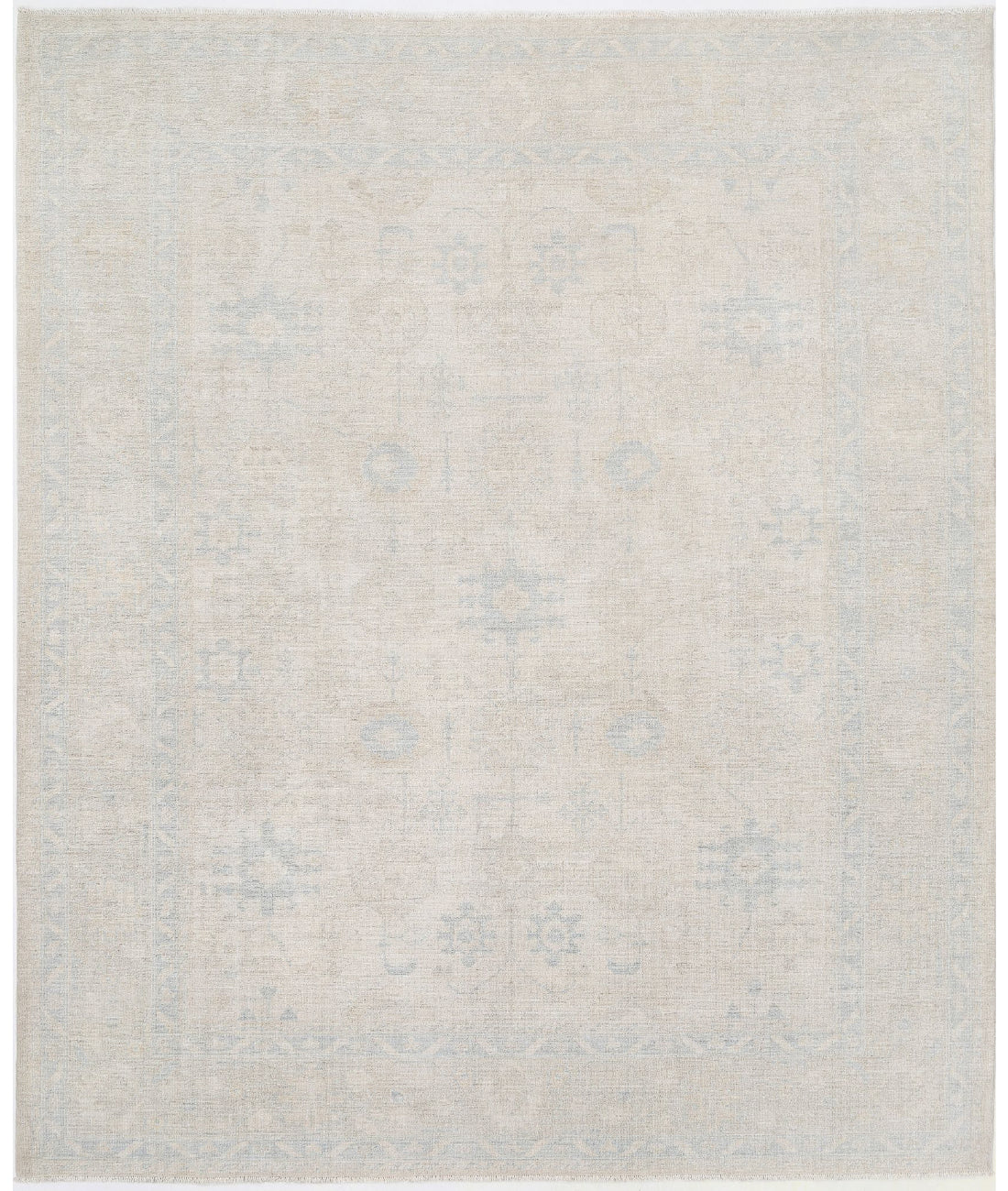 Serenity 8'1'' X 9'6'' Hand-Knotted Wool Rug 8'1'' x 9'6'' (243 X 285) / Ivory / Ivory