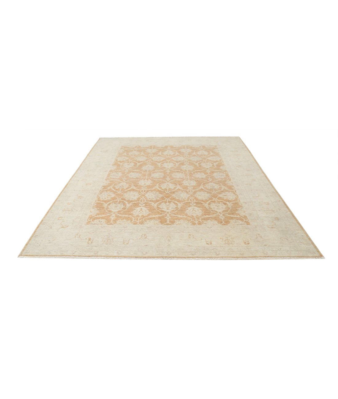 Serenity 7'10'' X 9'5'' Hand-Knotted Wool Rug 7'10'' x 9'5'' (235 X 283) / Orange / Ivory
