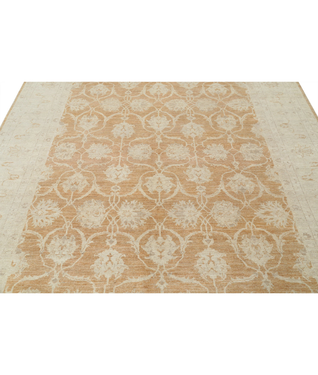 Serenity 7'10'' X 9'5'' Hand-Knotted Wool Rug 7'10'' x 9'5'' (235 X 283) / Orange / Ivory