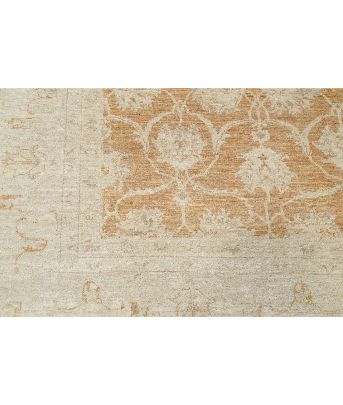 Serenity 7'10'' X 9'5'' Hand-Knotted Wool Rug 7'10'' x 9'5'' (235 X 283) / Orange / Ivory