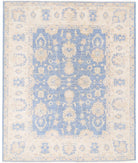 Serenity 8'1'' X 9'9'' Hand-Knotted Wool Rug 8'1'' x 9'9'' (243 X 293) / Blue / Ivory