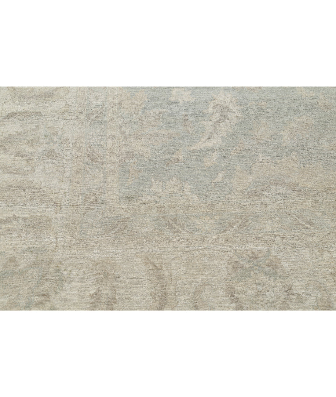 Serenity 13'2'' X 20'6'' Hand-Knotted Wool Rug 13'2'' x 20'6'' (395 X 615) / Green / Ivory